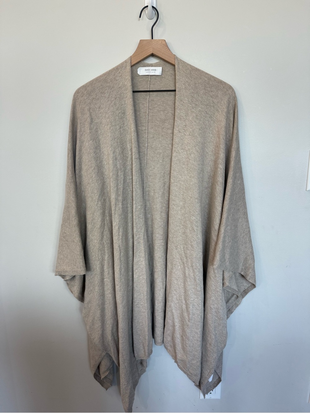 MERSEA Chelsea Kimono Cotton Cashmere Travel Cardigan Wrap One Size
